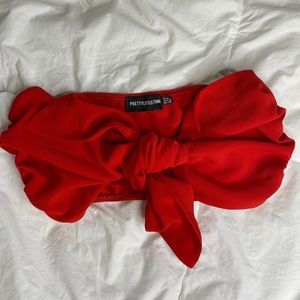 Tie Bandeau Crop Top